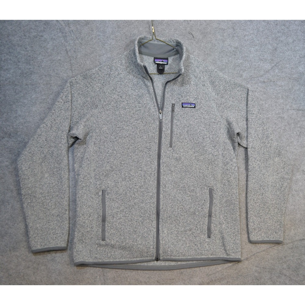 Patagonia Better Sweater Jacket Mens L Gray Fleece Full Zip Pockets Warm 25527